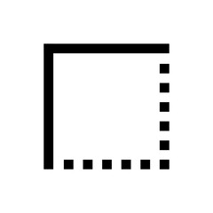 Obraz premium Border style icon in black, outline style and transparent background