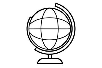 globe earth icon symbol vector, world planet earth vector illustration

