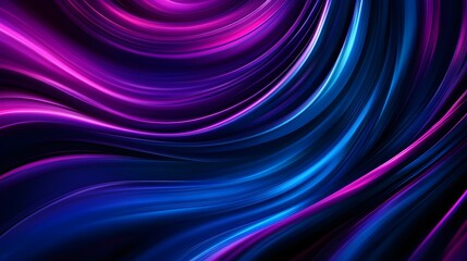 Obraz premium Hypnotic swirl design in varying shades of blue and purple, evoking a sense of calm and mystery, Abstract style, High-definition, Smooth gradients