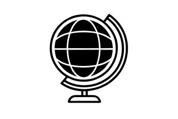 globe earth icon symbol vector, world planet earth vector illustration


