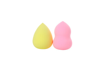 PNG,Multicolored makeup sponges, isolated on white background