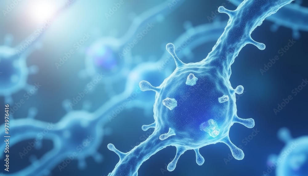 Poster exploring the intricate world of viruses and cells