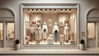 ファッション関係のショーウィンドウ