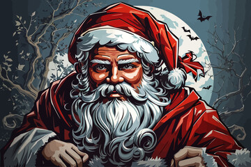 halloween santa claus illustration