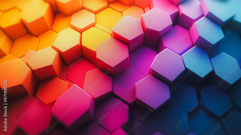 Poster a colorful image of blocks in various colors and sizes. the blocks are arranged in a way that create