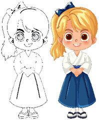 Cute Angel Kids Illustration