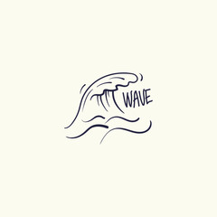 ocean wave logo vector