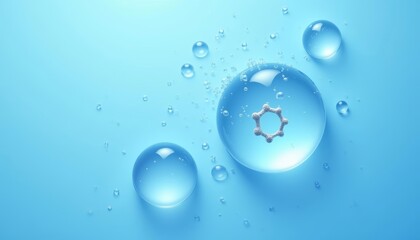  Elegant droplets in a blue sea