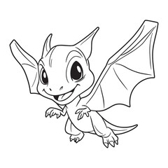 A smiling pterodactyl