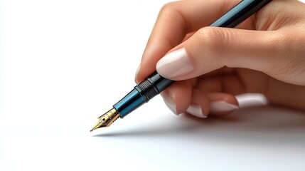 hands hol blank graphic pa an digital pen drawing writing or signing concept business icon clip art isolate on white background