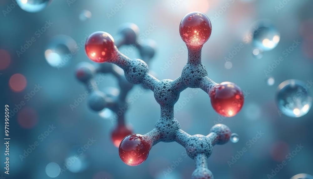 Poster molecular structure in motion a visual symphony of science