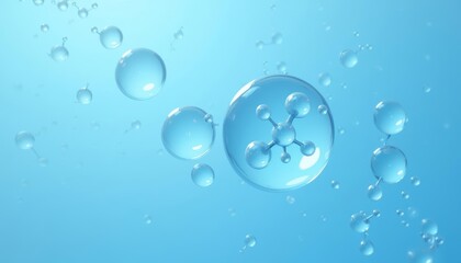  Bubbles floating in a clear blue sky