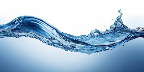 Fototapeta premium Wave of clear water flowing gracefully , serene, tranquil, flowing, purity, clean, nature, motion, liquid, stream,peaceful
