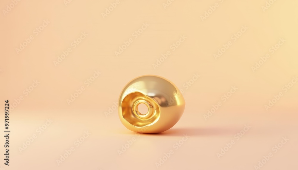 Poster golden simplicity on a soft gradient
