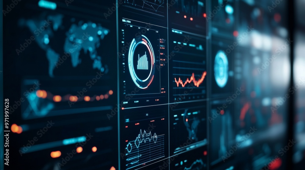 Poster ai-powered data analytics. automated reports, kpi insights