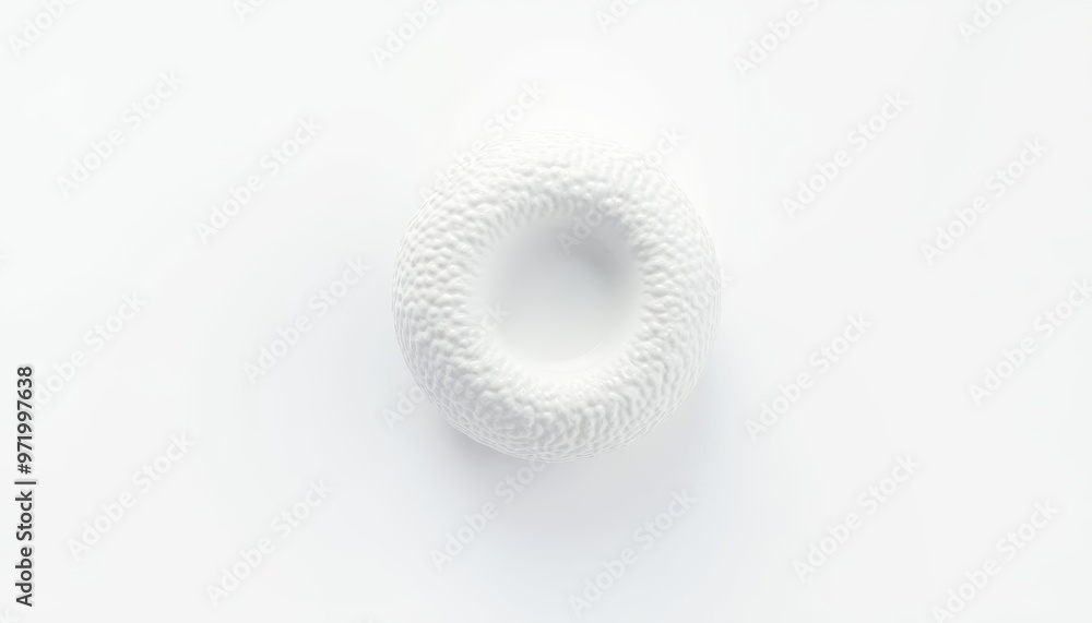 Canvas Prints  A minimalist white ring on a stark background