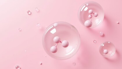  Elegant simplicity  Bubbles and spheres in soft pink