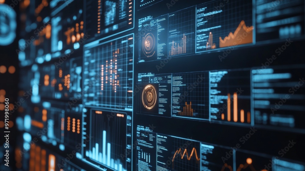 Poster ai-powered data analytics. automated reports, kpi insights