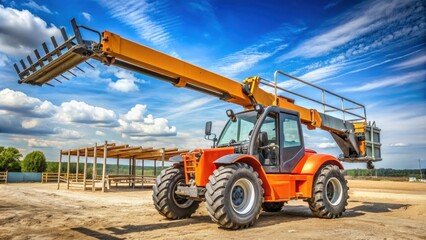 Telescopic handler equipment used for lifting and carrying heavy loads on construction sites or farms