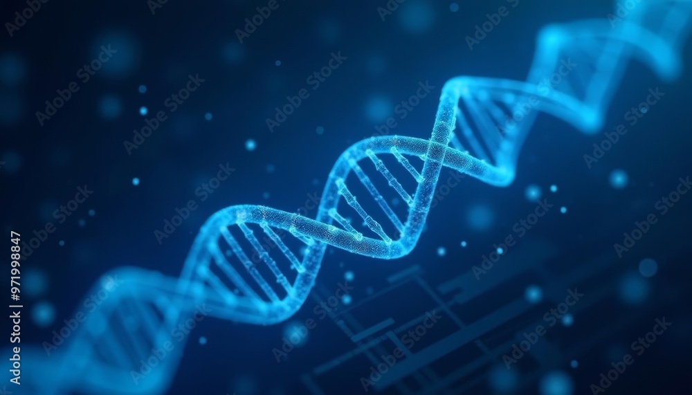 Poster exploring the blueprint of life dna structure in 3d