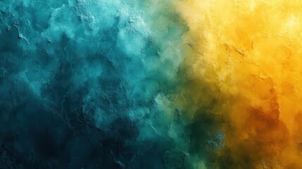 Fototapeta premium digital illustration abstract yellow green blue pastel backgroun with ink stains an splatter grunge intricate watercolor texture