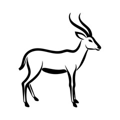 Antelope Vector Illustration - Elegant Wildlife SVG, Cricut Cut Files, Logo Icon, Clipart & T-Shirt Graphics