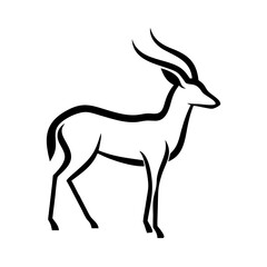 Antelope Vector Illustration - Elegant Wildlife SVG, Cricut Cut Files, Logo Icon, Clipart & T-Shirt Graphics