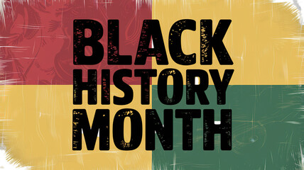 Naklejka premium Black History Month, Generative ai.