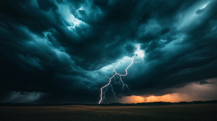 lightning in the sky