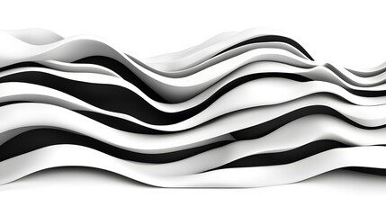 Obraz premium Abstract White and Black Curved Lines Background