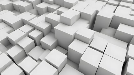Abstract White Cube Pattern Background