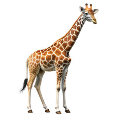 Fototapeta premium Giraffe Isolated on transparent background.