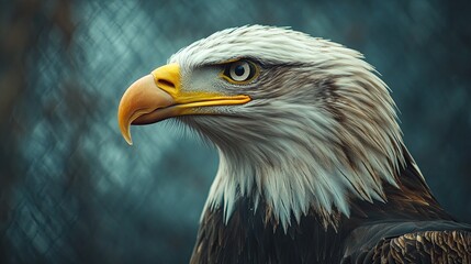 Obraz premium eagle isolated on metal background