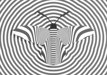 Butterfly, winged insect, moth icon. 3D render