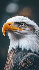 Obraz premium eagle isolated on paper background