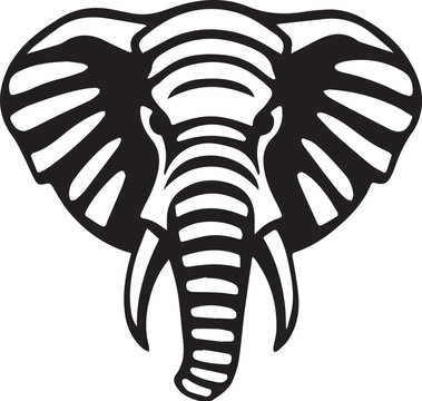recommend clip art: Elephant head vector black silhouette design for T-Shirt