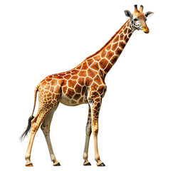 Fototapeta premium Giraffe Isolated on transparent background.