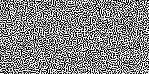 Fototapeta premium Gradient noise line abstract spread geometric background. Monochrome Turing reaction background. Abstract diffusion pattern with chaotic shapes. Vector illustration 