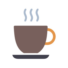 Coffee Clipart Silhouette Icon - Transparent Background 