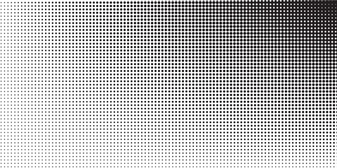 Halftone gradient. Dotted gradient, smooth dots spraying and halftones dot background seamless horizontal geometric pattern vector template set. vector ilustration