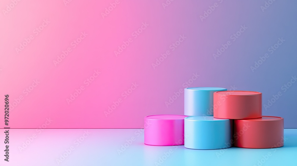 Poster abstract 3d structure showing cost management, with ample room for copy space.