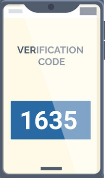 Smartphone is displaying a verification code needed to log in, ensuring secure two factor authentication