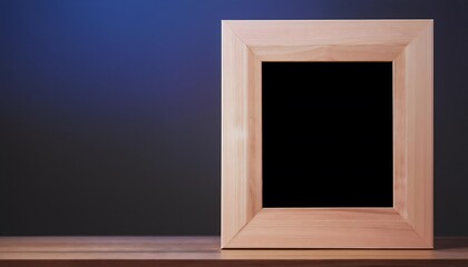 3D rendering of an empty photo frame on a studio background.
