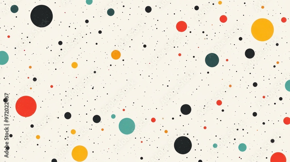 Poster explore a vibrant halftone science background featuring connecting dots and lines, perfect for moder
