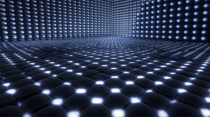 Naklejka premium Abstract Glowing Pattern Futuristic Technology Background