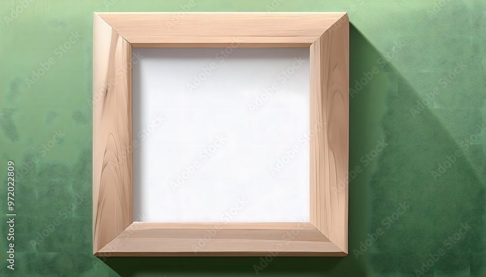 Poster 3d rendering of an empty photo frame on a studio background.