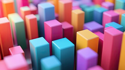 Obraz premium Colorful 3D business model depicting a cost structure with ample copy space