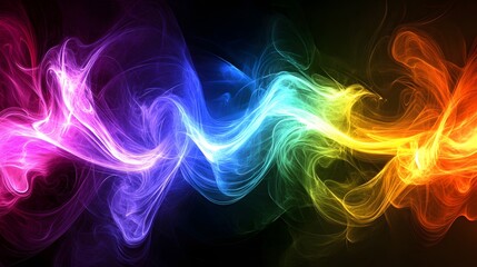 Obraz premium Abstract Rainbow Smoke Wave Background