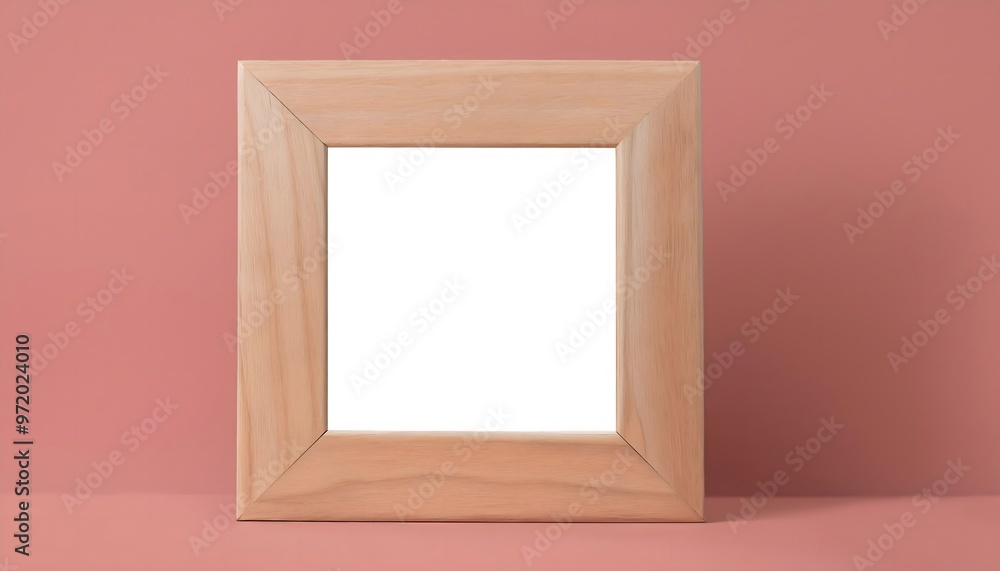 Poster 3d rendering of an empty photo frame on a studio background.