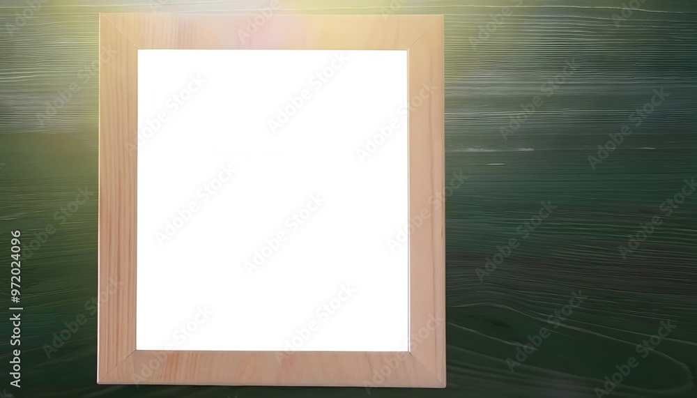 Poster 3d rendering of an empty photo frame on a studio background.